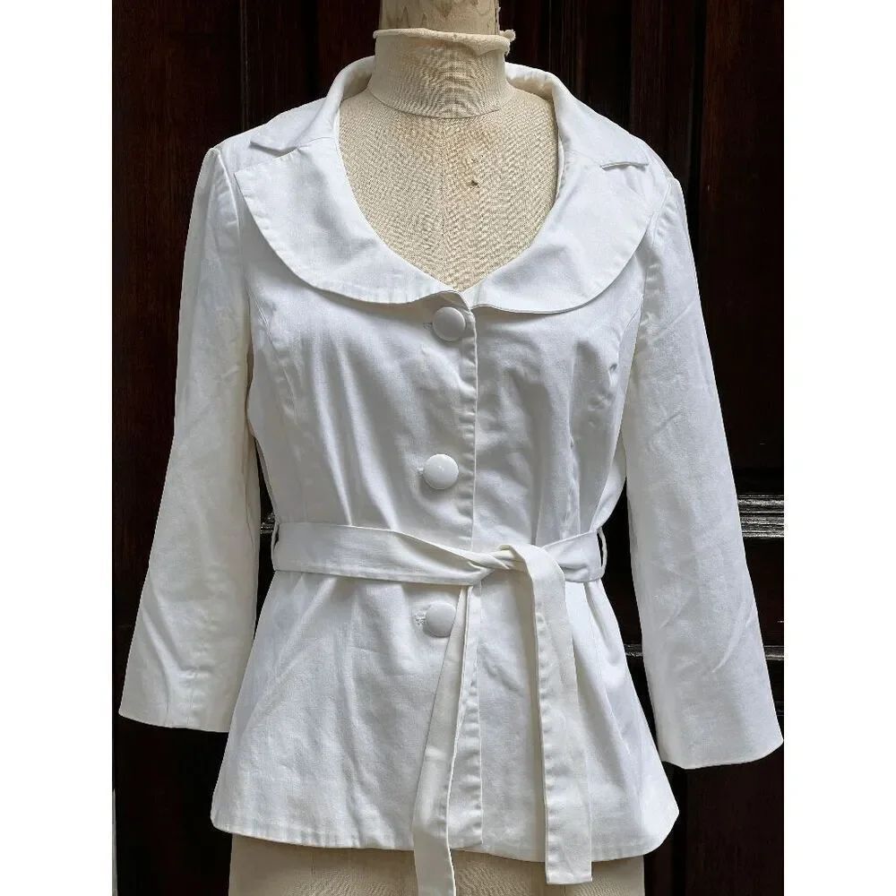 Sandro Sportswear Cotton Peplum Blazer Jacket - M